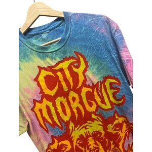 City Morgue Vintage Dog Head OG Tie Dye Tee Shirt